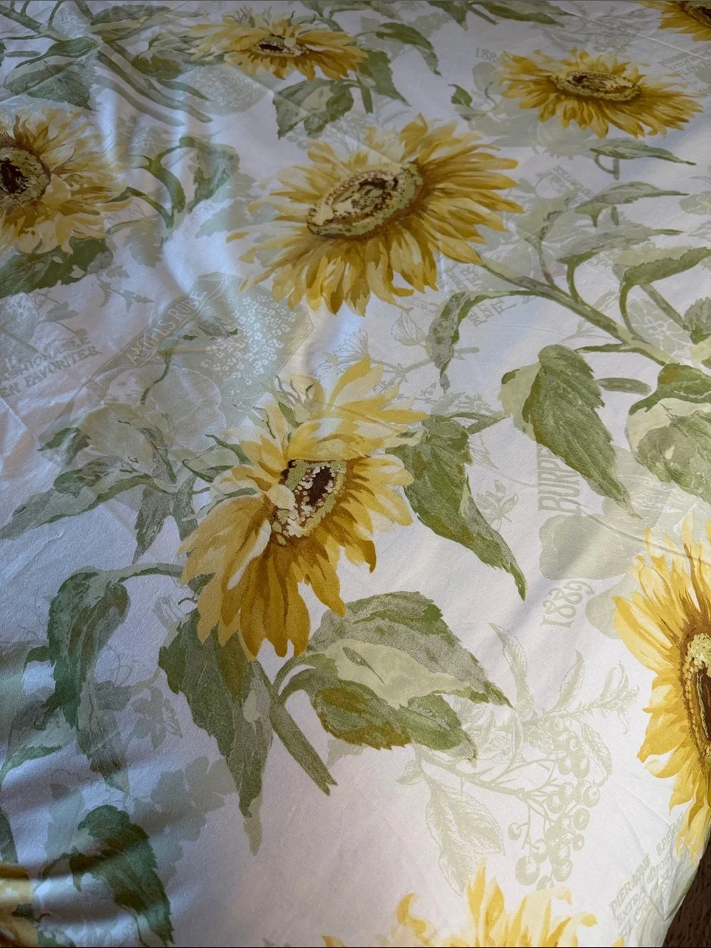 Pottery Barn Sunflower Floral Duvet Cover King Size Set with 3 Shams